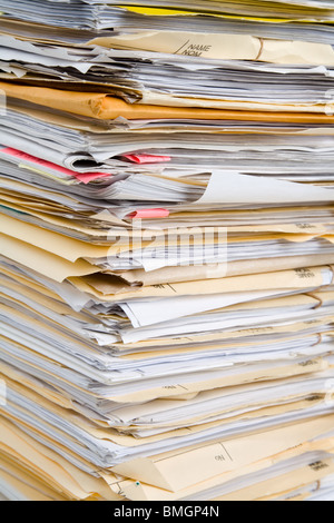 File Stack, file folder close up for background Stock Photo - Alamy