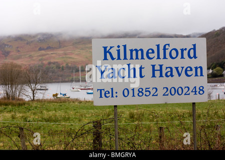 Kilmelford Yacht Haven on Loch Melfort Argyll Scotland Stock Photo