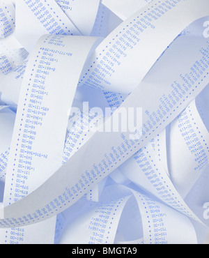 Computing stripes with numbers. Symbol for costs, expenses, revenues and profits. Stock Photo