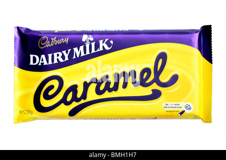 Cadburys Caramel Chocolate Bar Stock Photo