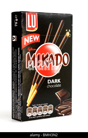 Mikado Dark Chocolate Sticks Stock Photo