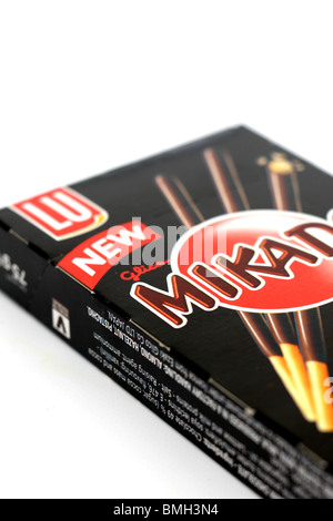 Mikado Dark Chocolate Sticks Stock Photo