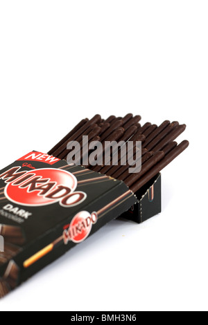 Mikado Dark Chocolate Sticks Stock Photo