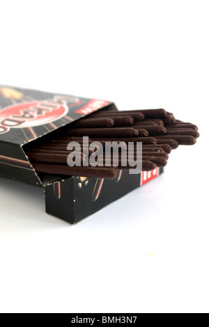 Mikado Dark Chocolate Sticks Stock Photo