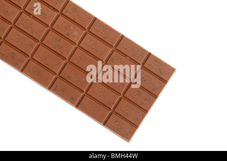 Lindt Swiss Classic Hazelnut and Raisins Milk Chocolate Bar Stock Photo