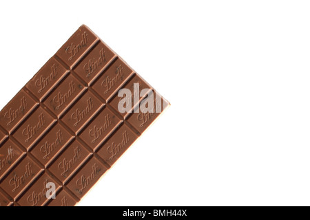 Lindt Swiss Classic Hazelnut and Raisins Milk Chocolate Bar Stock Photo