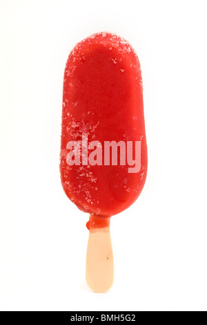 red ice lolly on a white background Stock Photo