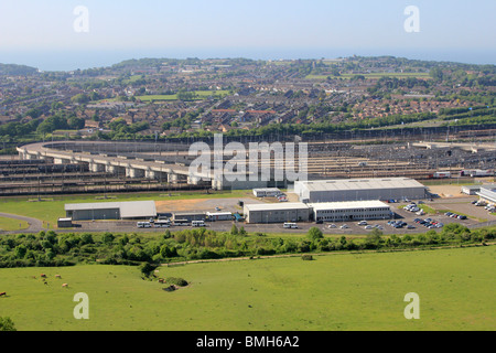 channel tunnel terminal, kent Stock Photo