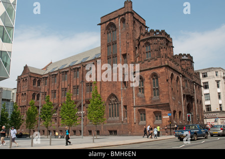 The John Rylands Library,Deansgate,Manchester,UK.Victorian Gothic by architect Basil Champneys,opened in 1900. Stock Photo