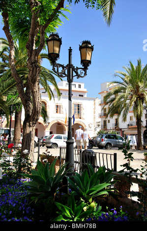 Placa d'Espanya, Santa Eularia des Riu, Ibiza, Balearic Islands, Spain Stock Photo