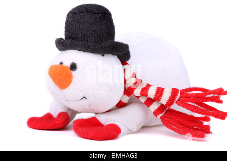 Cute snowman isolated on white background Stock Photo