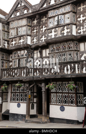 Facade of the Feathers Hotel a 17th Century coaching inn The Bull Ring Ludlow Shropshire UK Stock Photo