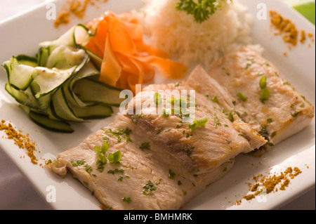 Main dishes : Mahi Mahi grilled fish Stock Photo