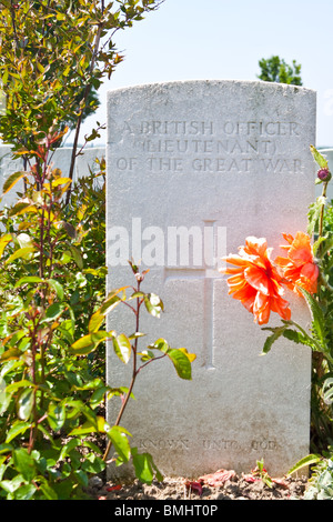 War Graves at Tyne Cot Cemetery Near Passchendaele Belgium Stock Photo