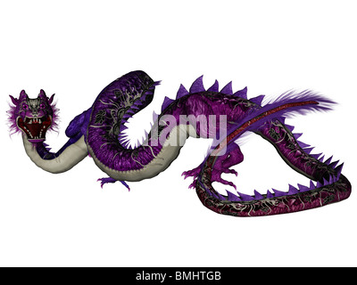 3D rendered chinese dragon isolated on white background Stock Photo