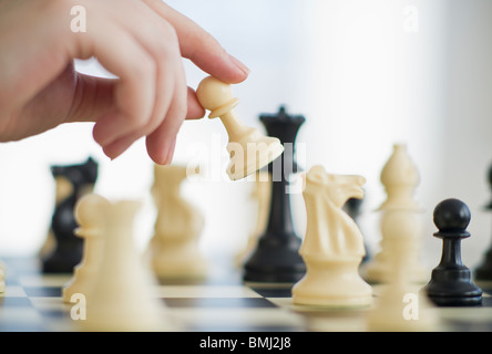 Playing game of chess Stock Photo