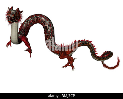 3D rendered chinese dragon isolated on white background Stock Photo