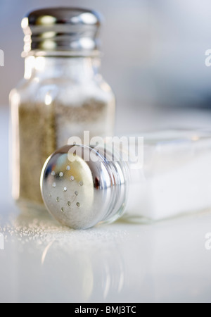 Salt and pepper shakers Stock Photo