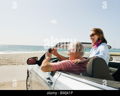 Couple on road trip Stock Photo