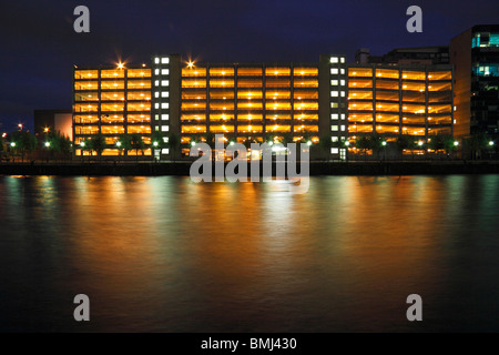 The multi storey car park of the Lowry Outlet Mall, Salford Quays, Manchester, UK. Stock Photo