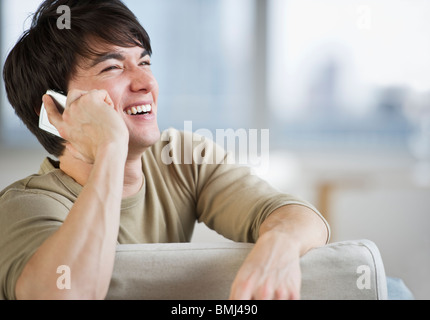 Man drinking beer Stock Photo