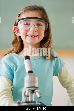 Student in science lab Stock Photo