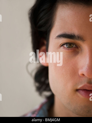 Cropped portrait of a man's face Stock Photo