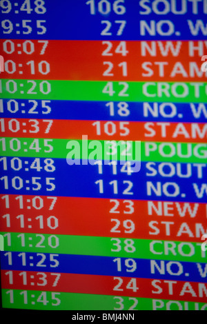 Arrivals schedule Stock Photo