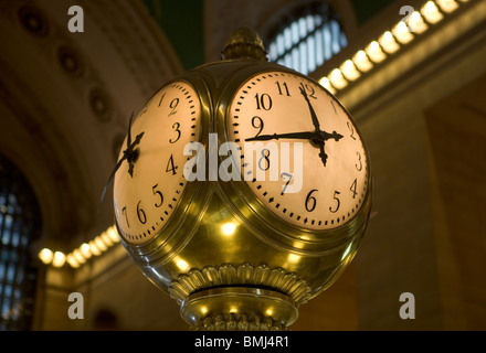 Clock inside Grand Central Station building Stock Photo