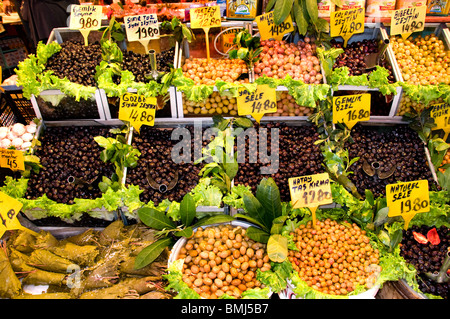 Kadikoy Istanbul  Market Greengrocer OlivesTurkey Stock Photo