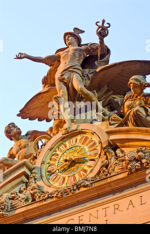 Statue of Mercury, Grand Central Terminal, New York City. Stock Photo