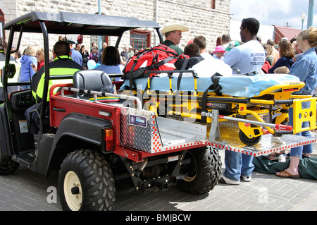 Emergency vehicle at Bluebonnet Festival Parade in Burnet, Texas, USA Stock Photo