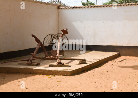 Africa, West Africa, Benin, Ouidah. Courtyard within Musee D'Histoire (History Museum) Stock Photo
