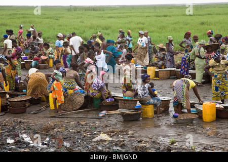 Africa, West Africa, Benin, Lake Nokoue, Ganvie, stilt village Stock Photo