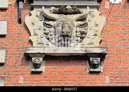 Facade of Vleeshal (meat market) by Lieven de Key (1604), Haarlem, Netherlands Stock Photo