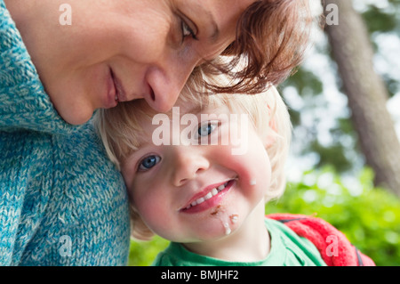 Mother and daughter outdoors Stock Photo