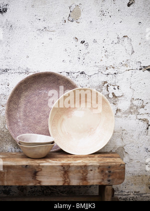 Scandinavia, Sweden, Stockholm, Old fashioned crockery on table, close-up Stock Photo