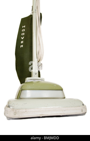 1970s hoover vacuum cleaner as a cut out on white background. Stock Photo