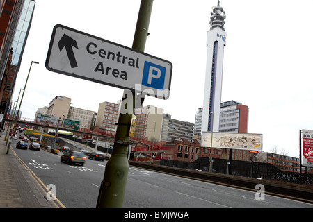 BT tower in Birmingham UK Stock Photo