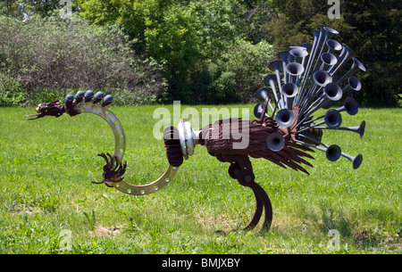 Dr Evermor Forevertron metal sculptures in Baraboo Wisconsin Stock Photo
