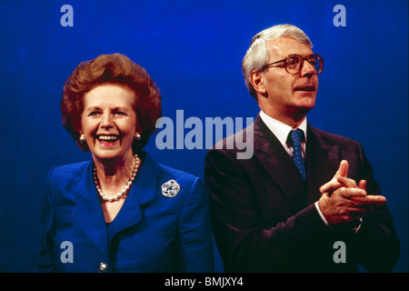 Margaret Thatcher and John Major Stock Photo