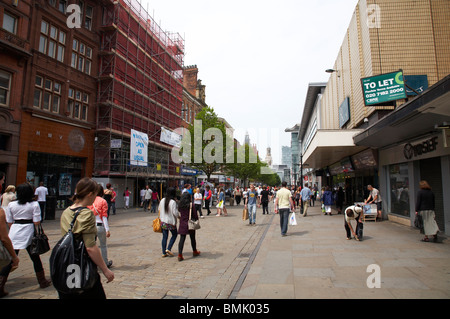 Market street in Manchester UK Stock Photo