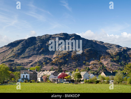 Coniston Village and Coniston Old Man, The Lake District, Cumbria, England, UK Stock Photo