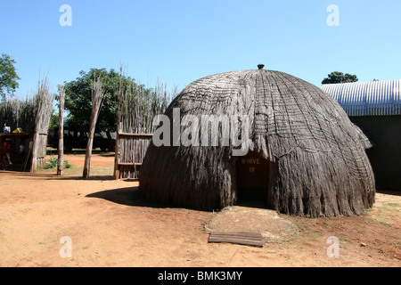 Beehive huts, Mlilwane Wildlife Sanctuary, Swaziland. Stock Photo