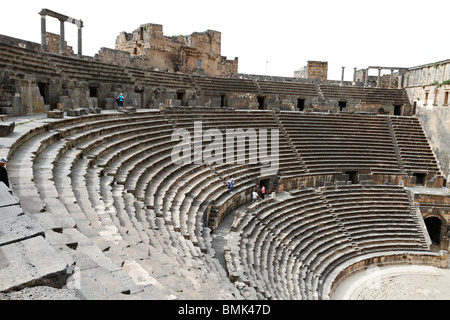 Roman amphitheatre in Bosra, Syria. Stock Photo