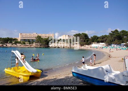 Beach view, Port des Torrent, Ibiza, Balearic Islands, Spain Stock Photo