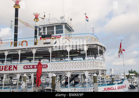 Jungle Queen restaurant boat  for dinner cruises in Fort Lauderdale, Florida, USA Stock Photo