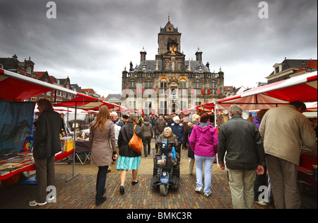 The Town Hall dating from 1620 in the Markt in Delft, Holland Stock Photo