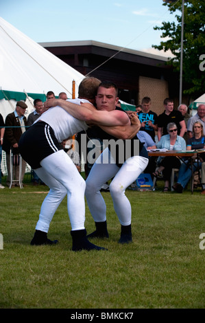 Cumberland and Westmoreland Wrestling contest at the Northumberland County Show in Corbridge Stock Photo