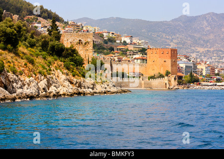 The Red Tower in Alanya, Turkey Stock Photo